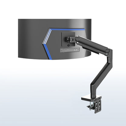 Pneumatic Arm Single Ultrawide Monitor Desk Mount