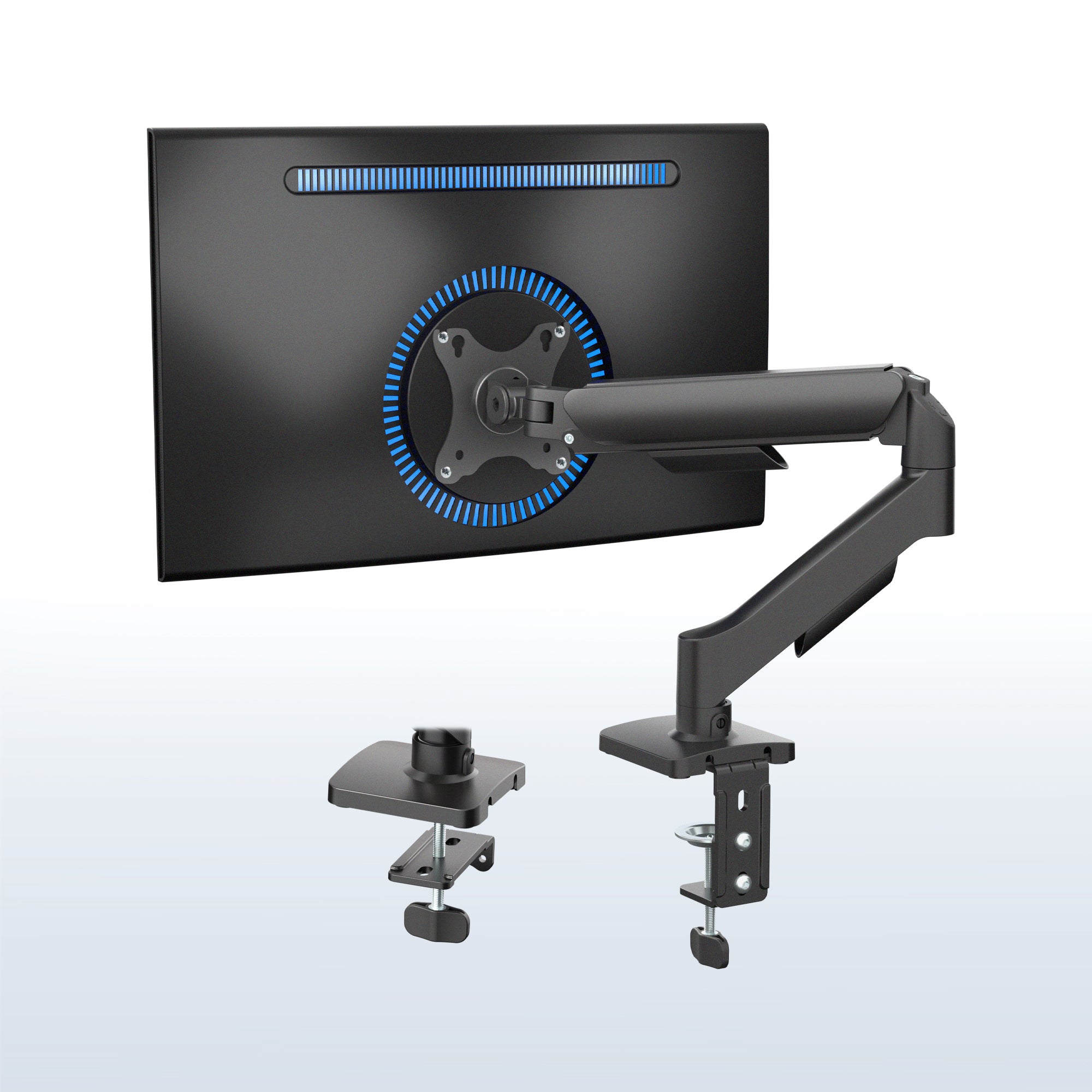 VIVO Single Monitor Stand, Fully Adjustable Arm for 17 to 32 inch Screen, Mechanical Articulating Desk Mount, Gaming and Office Setups, VESA 75x75, 100x100, Max 19.8 lbs, Classic, Black, STAND-V001O