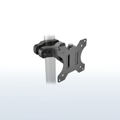 Black VESA Bracket Pole Mount - 17" to 32" Screens shown on a light blue gradient background.