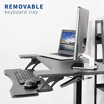 Removable keyboard tray to adapt to your preference.