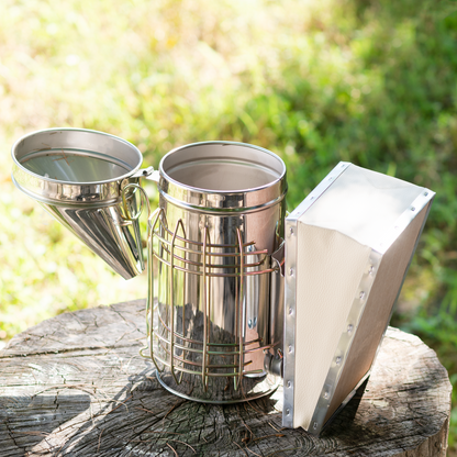 Stainless Steel Beehive Smoker with Heat Shield