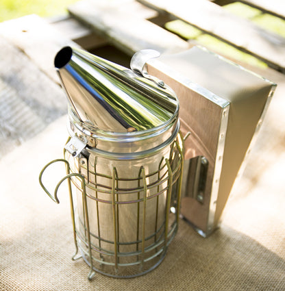 Large Stainless Steel Beehive Smoker with Heat Shield