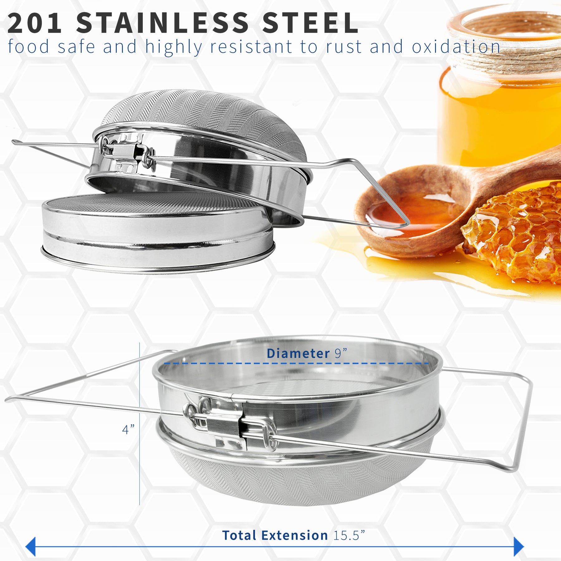 Double Sieve Stainless Steel Honey Strainer – VIVO - desk solutions, screen  mounting, and more