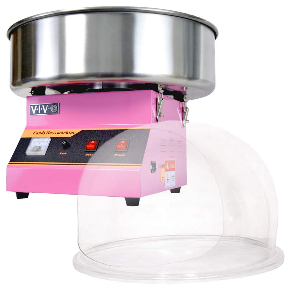 Electric Commercial Cotton Candy Machine with Bubble Shield – VIVO ...