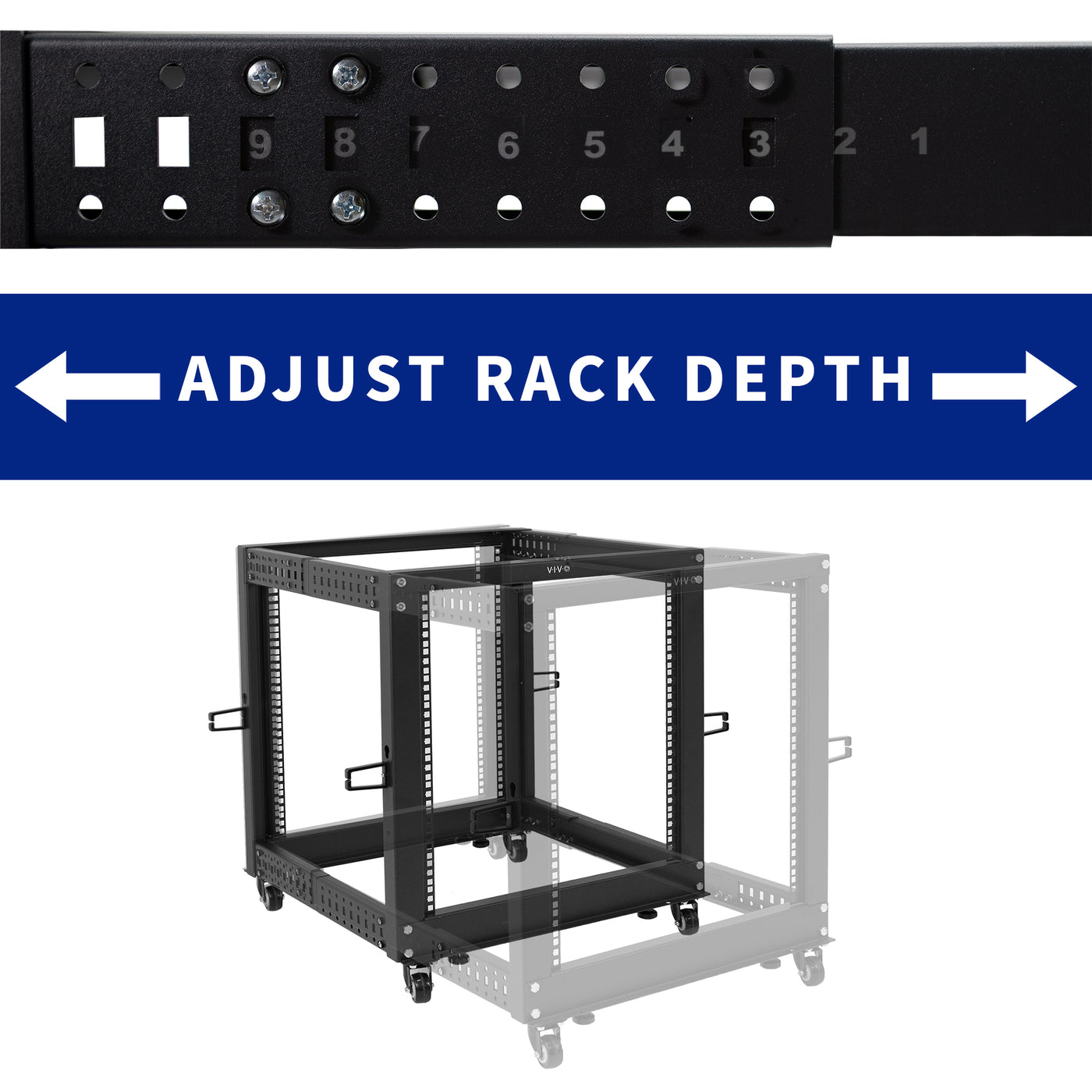 Freestanding Open Frame Server Rack – VIVO - desk solutions, screen ...