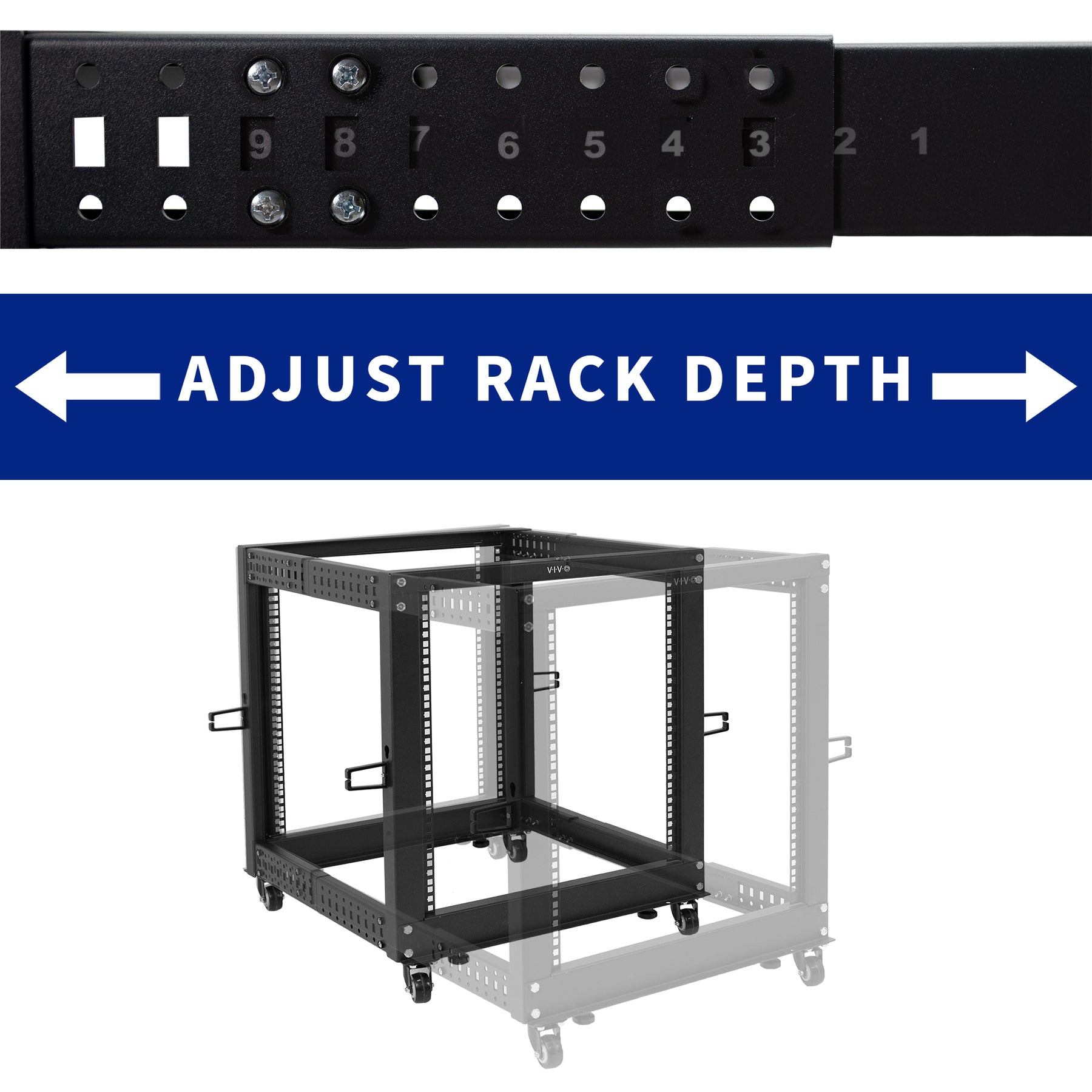 Freestanding Open Frame Server Rack – VIVO - desk solutions, screen ...