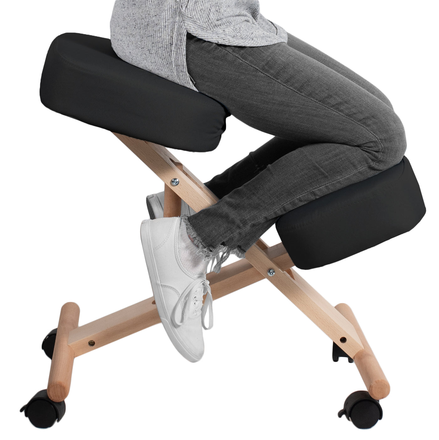Wooden Kneeling Chair with Wheels – VIVO desk solutions, screen mounting,  and more