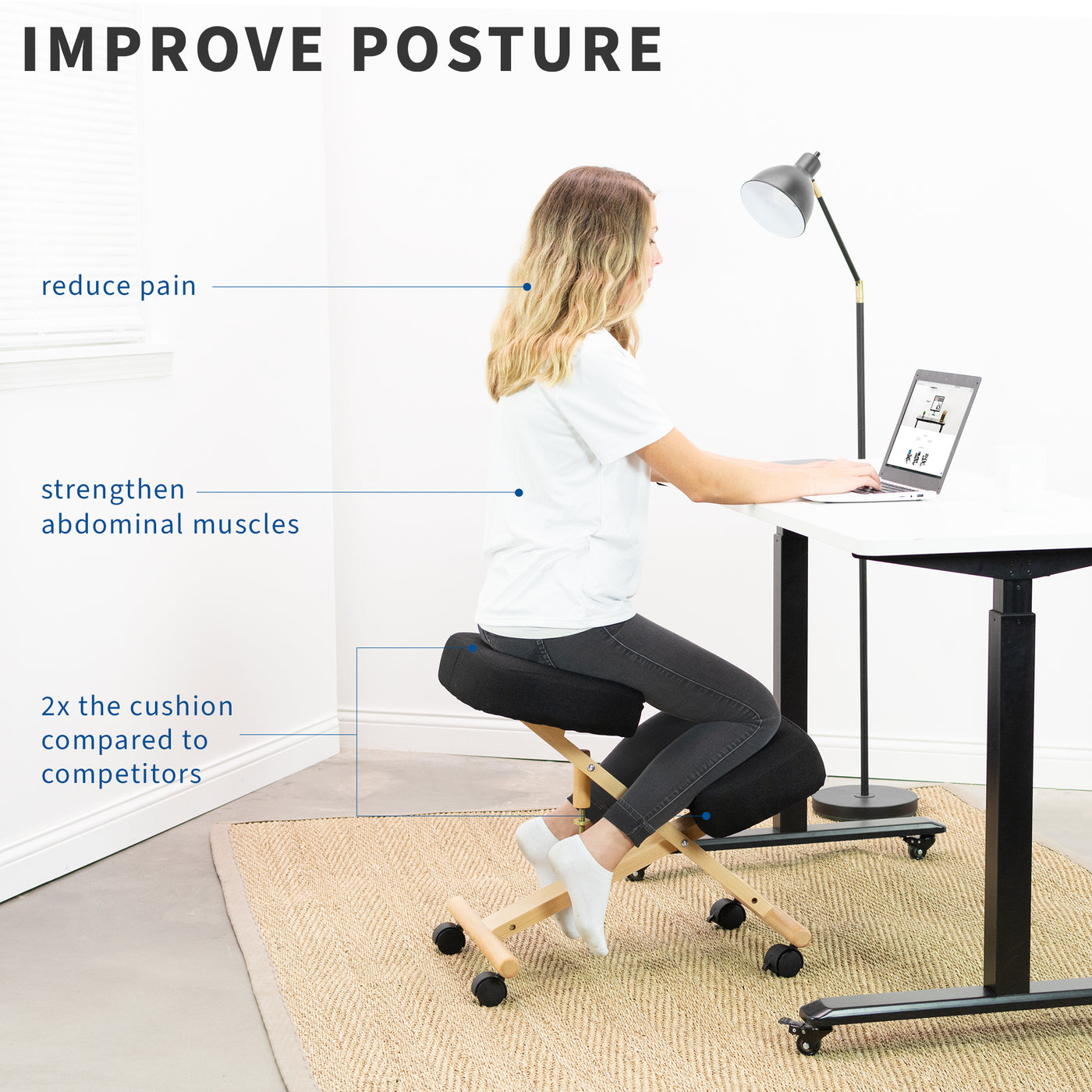Ease Lower Back Pain with the Ergonomic Kneeling Chair - UPLIFT Desk
