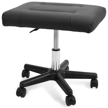 VIVO Mobile Footrest with Wheels, Ergonomic Rolling Ottoman Leg Rest for Work Comfort, Height Adjustable Computer Desk Stool with Thick Padding, Office Seat