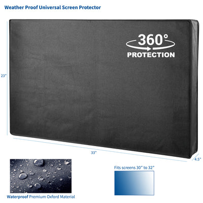 Universal compatibility waterproof flat screen TV cover.