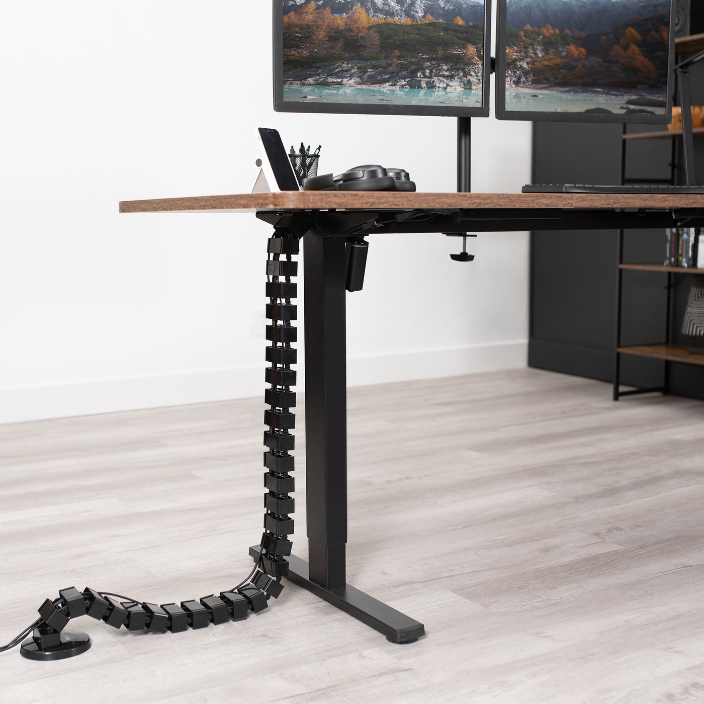 Black Magnetic Cable Management Vertebrae – VIVO - desk solutions ...