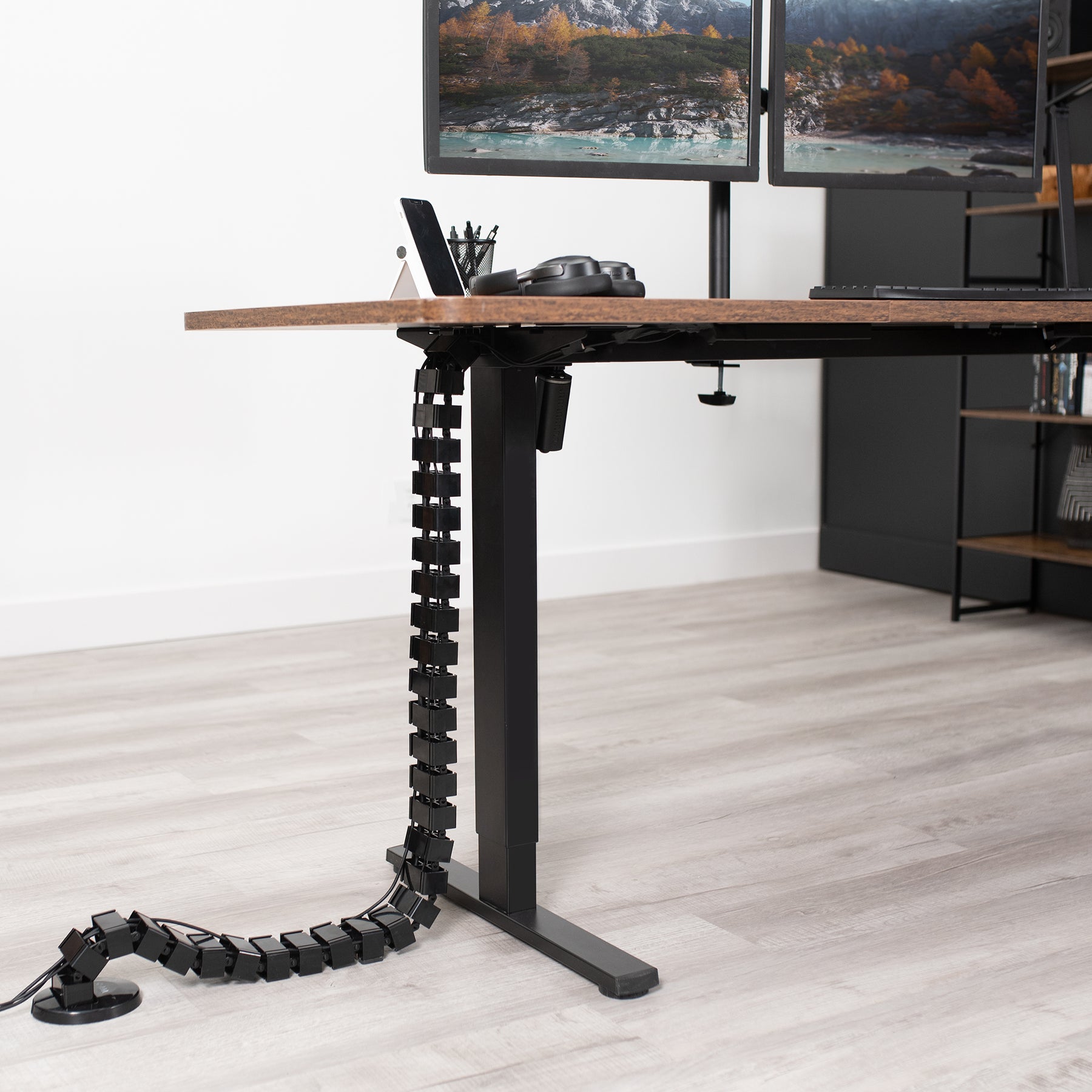 Black Magnetic Cable Management Vertebrae – VIVO - desk solutions ...