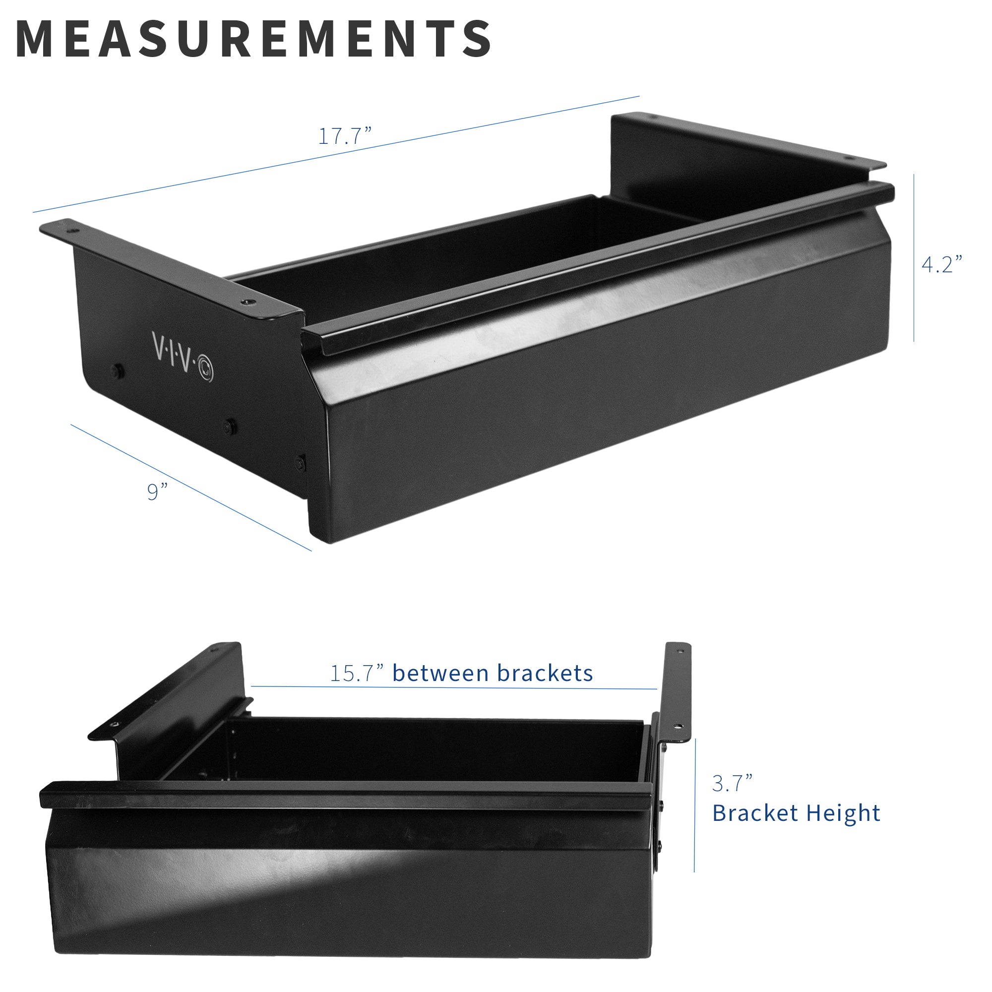 Durable versatile pullout under desk organizer drawer for extra storage with quiet sliding mechanism.