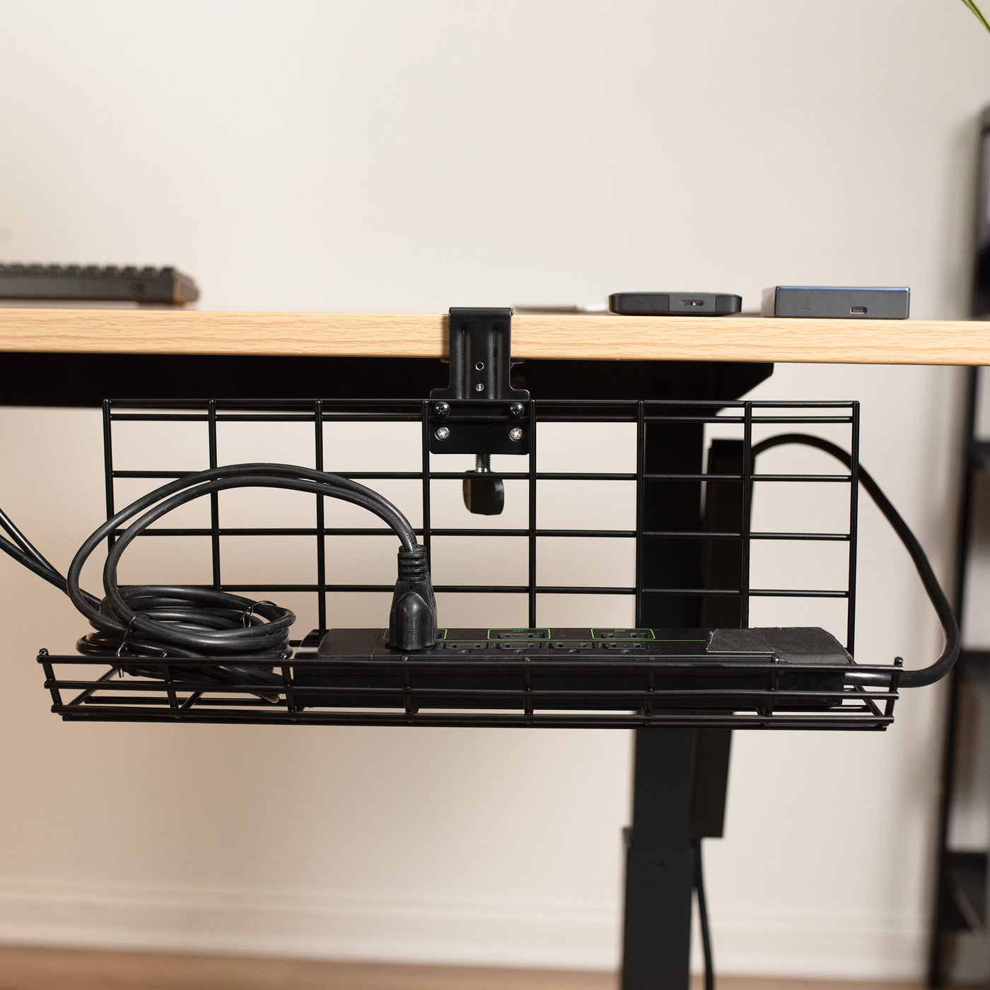 Clamp-on Cable Management Racks – VIVO - desk solutions, screen