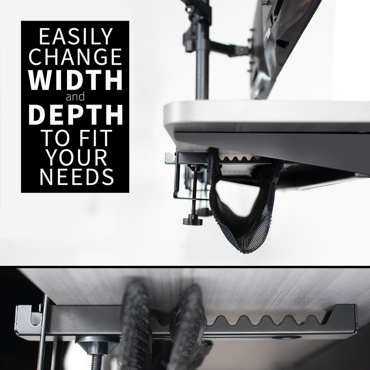 Clamp-on Under Desk Mesh Cable Management – VIVO - desk solutions ...