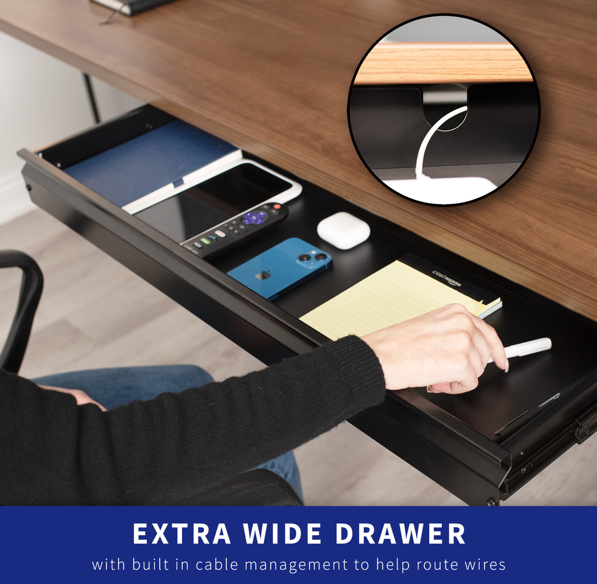 Extra Long Under Desk Drawer – VIVO - desk solutions, screen mounting ...