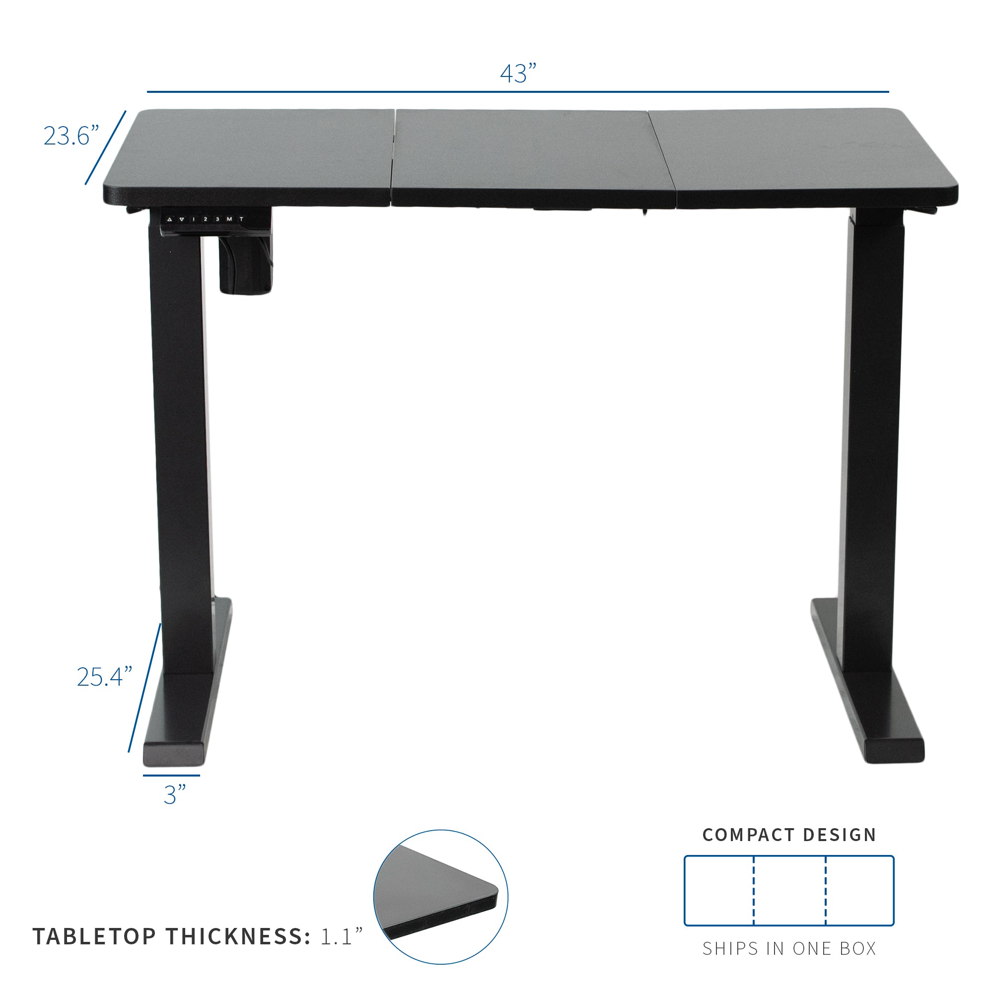 43" x 24" Electric Desk