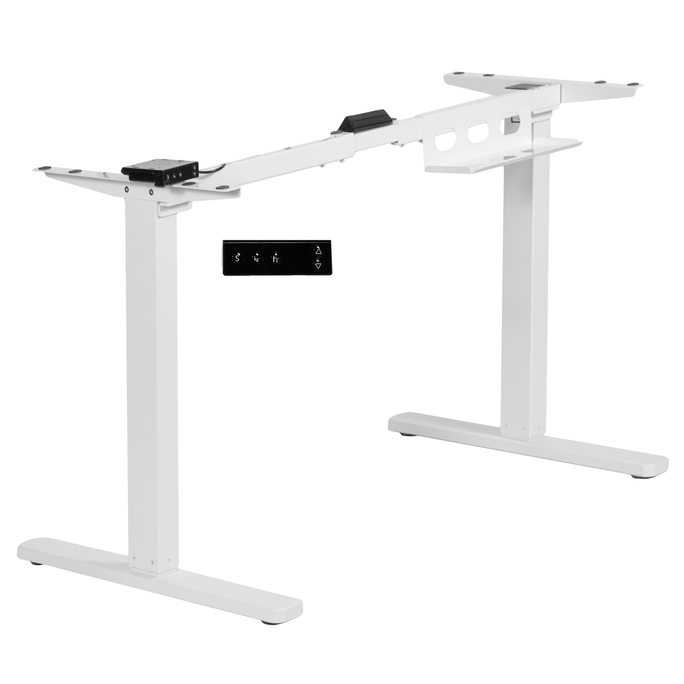 Heavy-duty sit or stand desk frame with adjustable height.