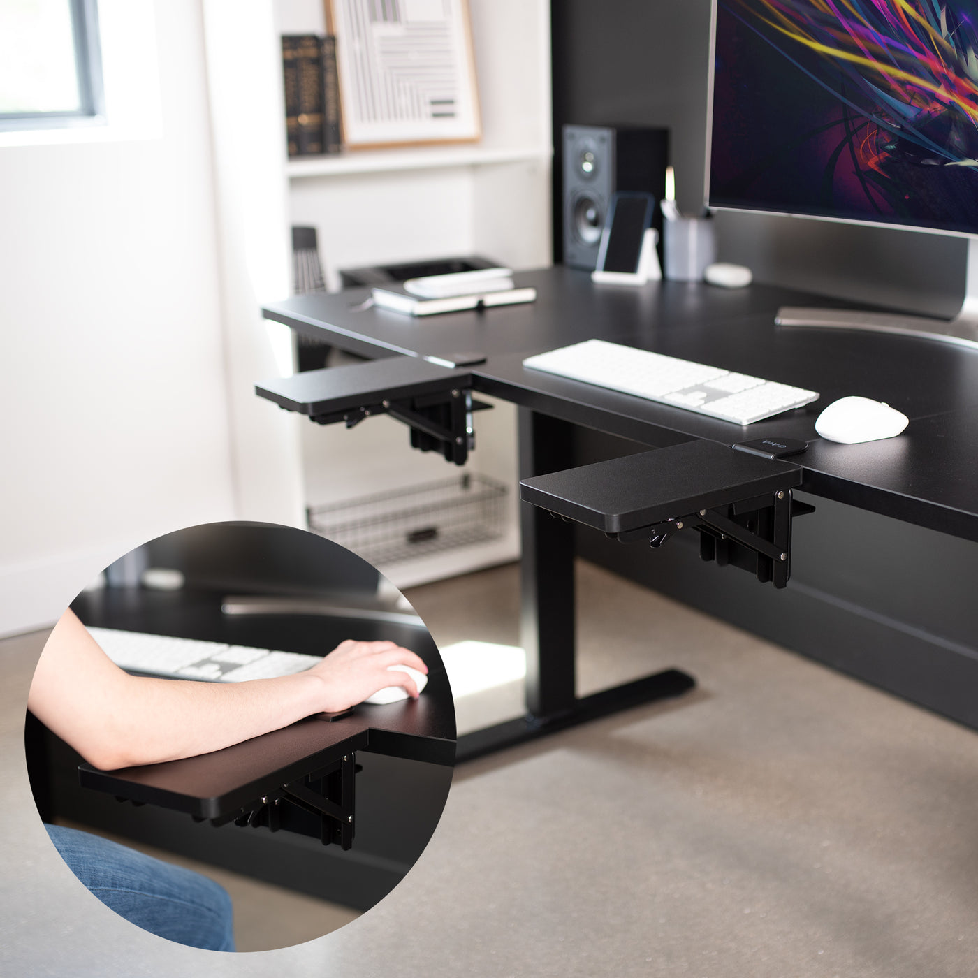 Extendable Desk Support Black Clamp-on 6