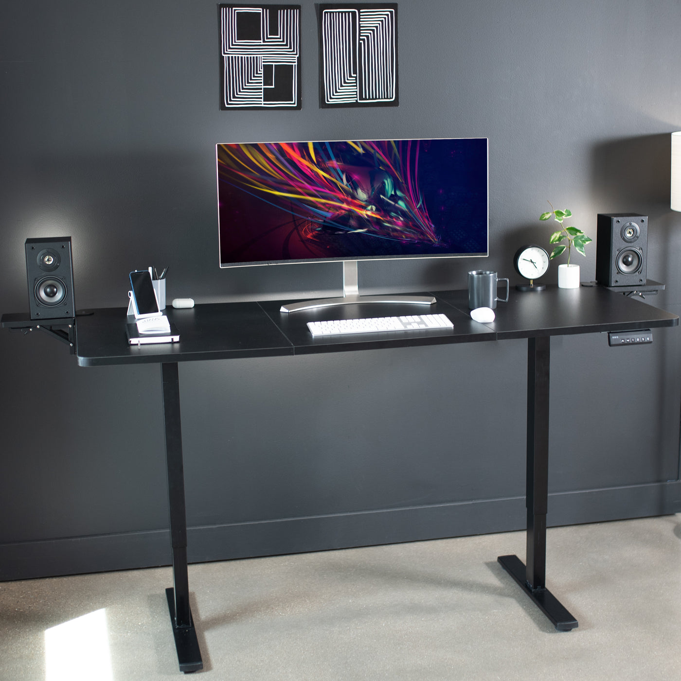 Extendable Desk Support Black Clamp-on 6