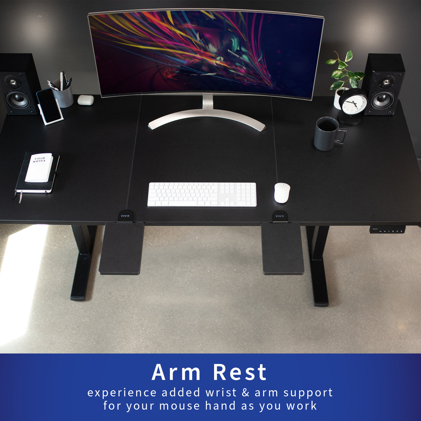 Extendable Desk Support Black Clamp-on 6