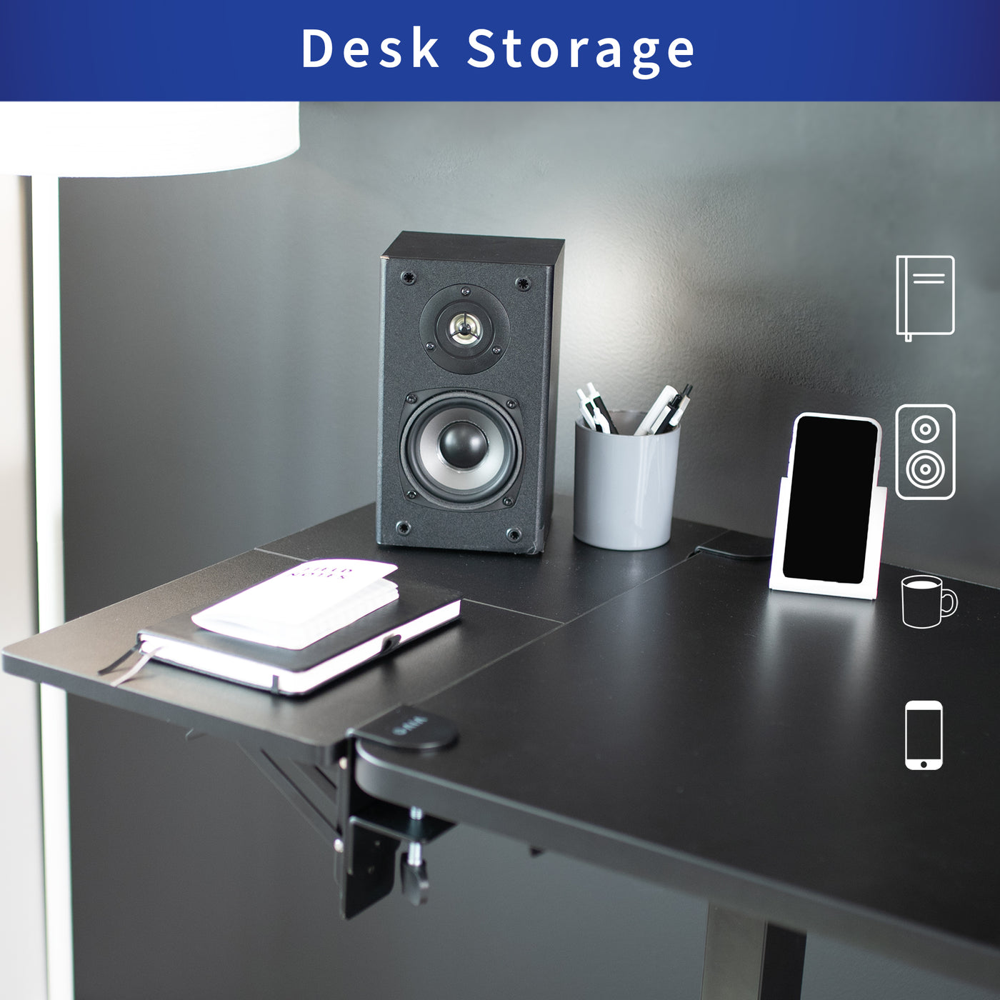 Clamp-on Desk Extension – VIVO - desk solutions, screen mounting, and more