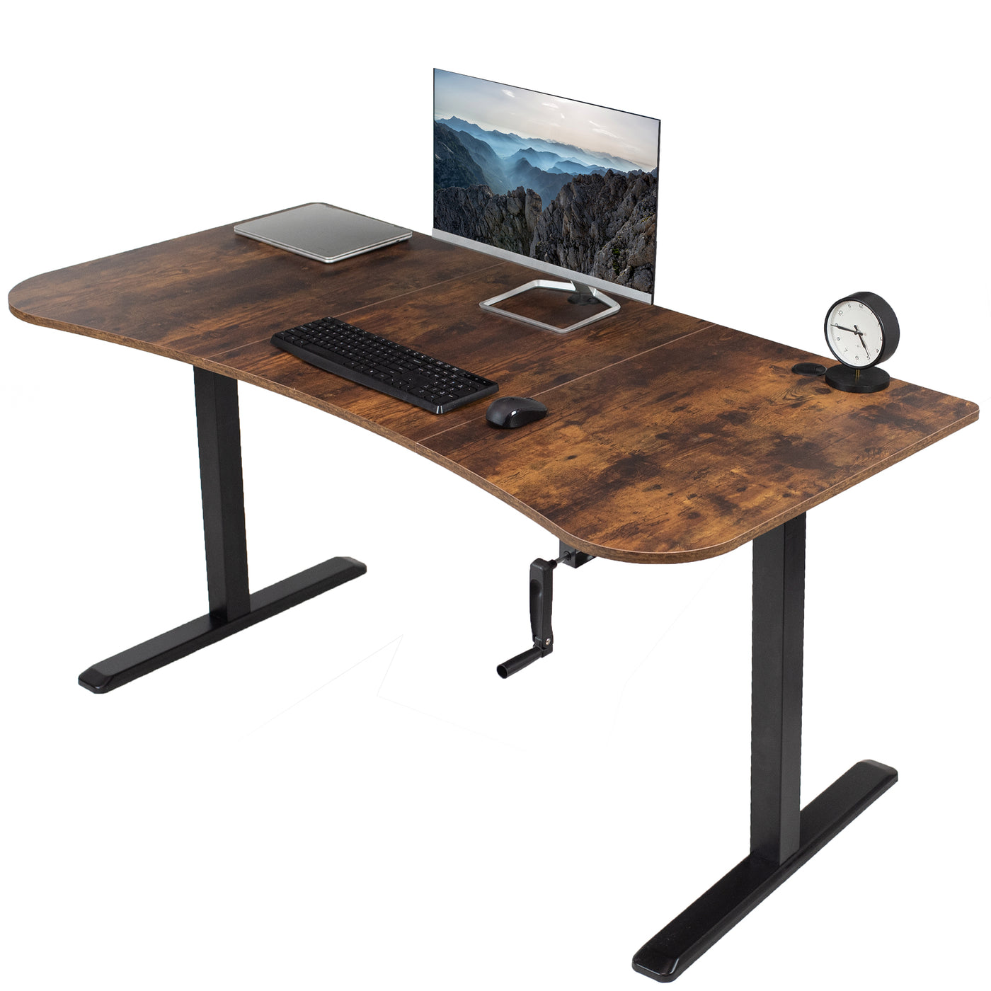 32 x 24 Inches Height Adjustable Desk with Hand Crank Adjusting