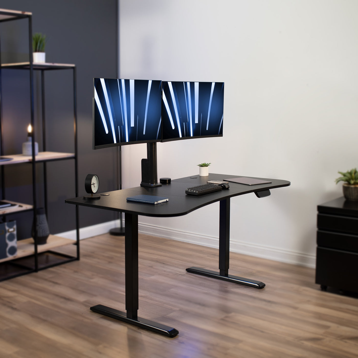 Dual monitor mount desk from VIVO.