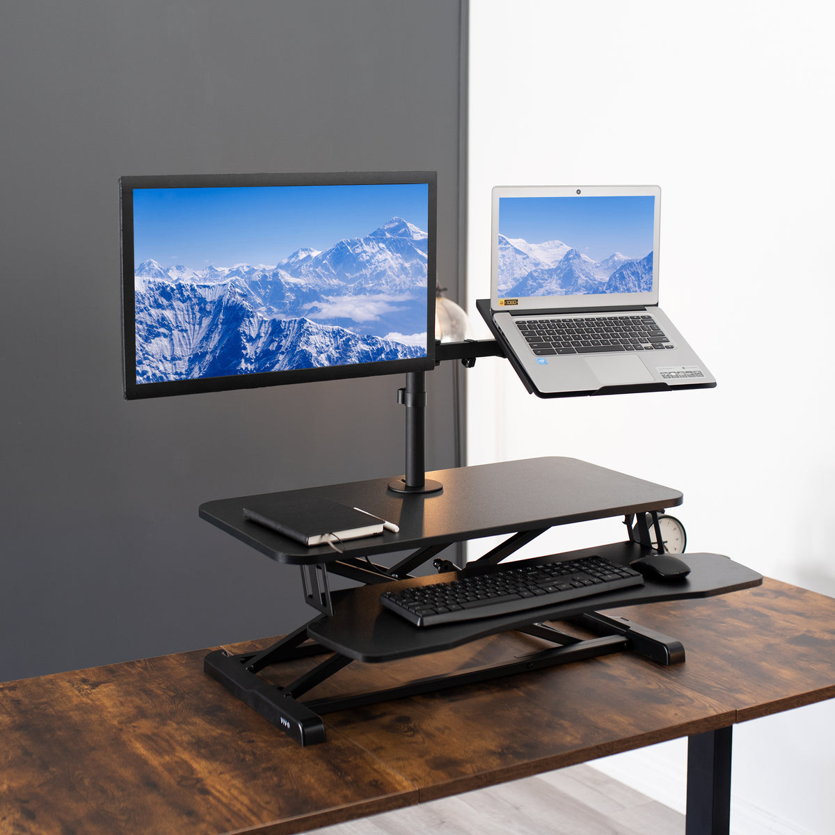 Conversion Desk Stand Up Desk Conversion Kit Interion® Ergonomic Sit Stand Desk