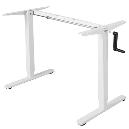 Compact Crank Height Adjustable Desk Frame