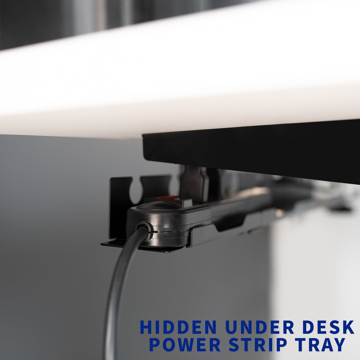 Vivo Under Desk 17 inch Cable Management Tray, Power Strip Holder
