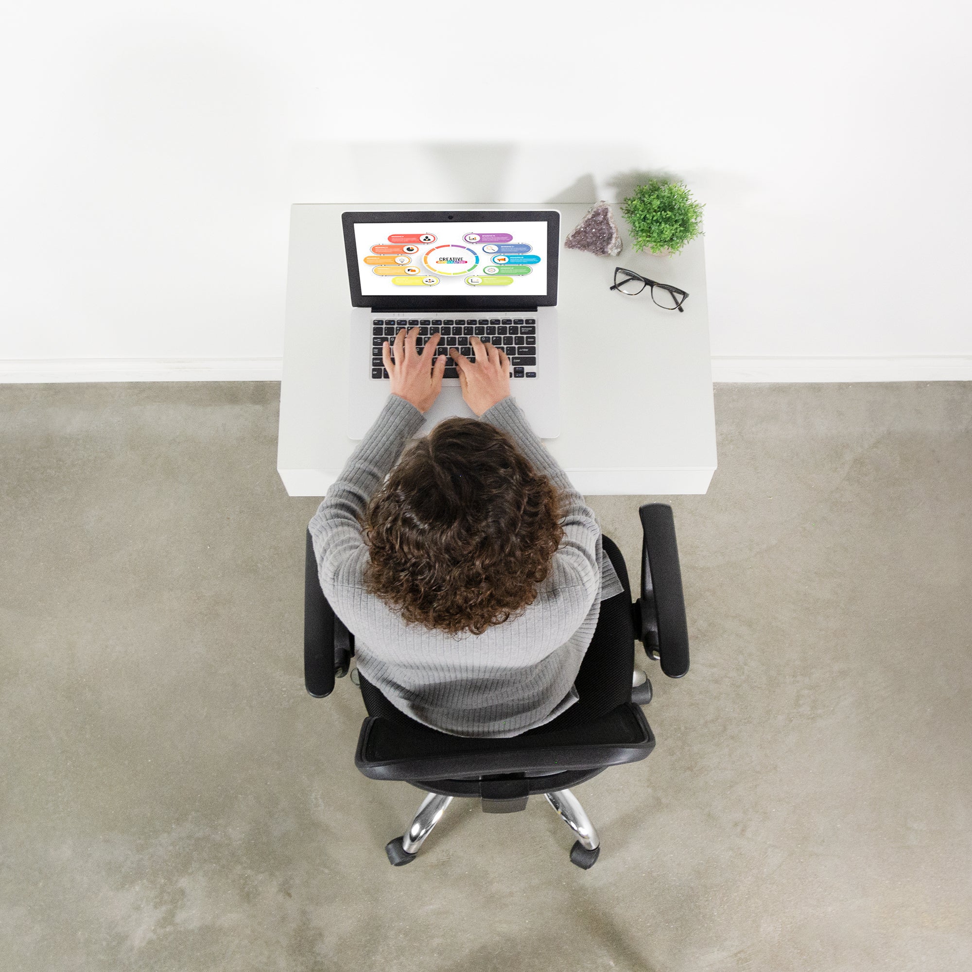 Sturdy wall mount desk with drawer.