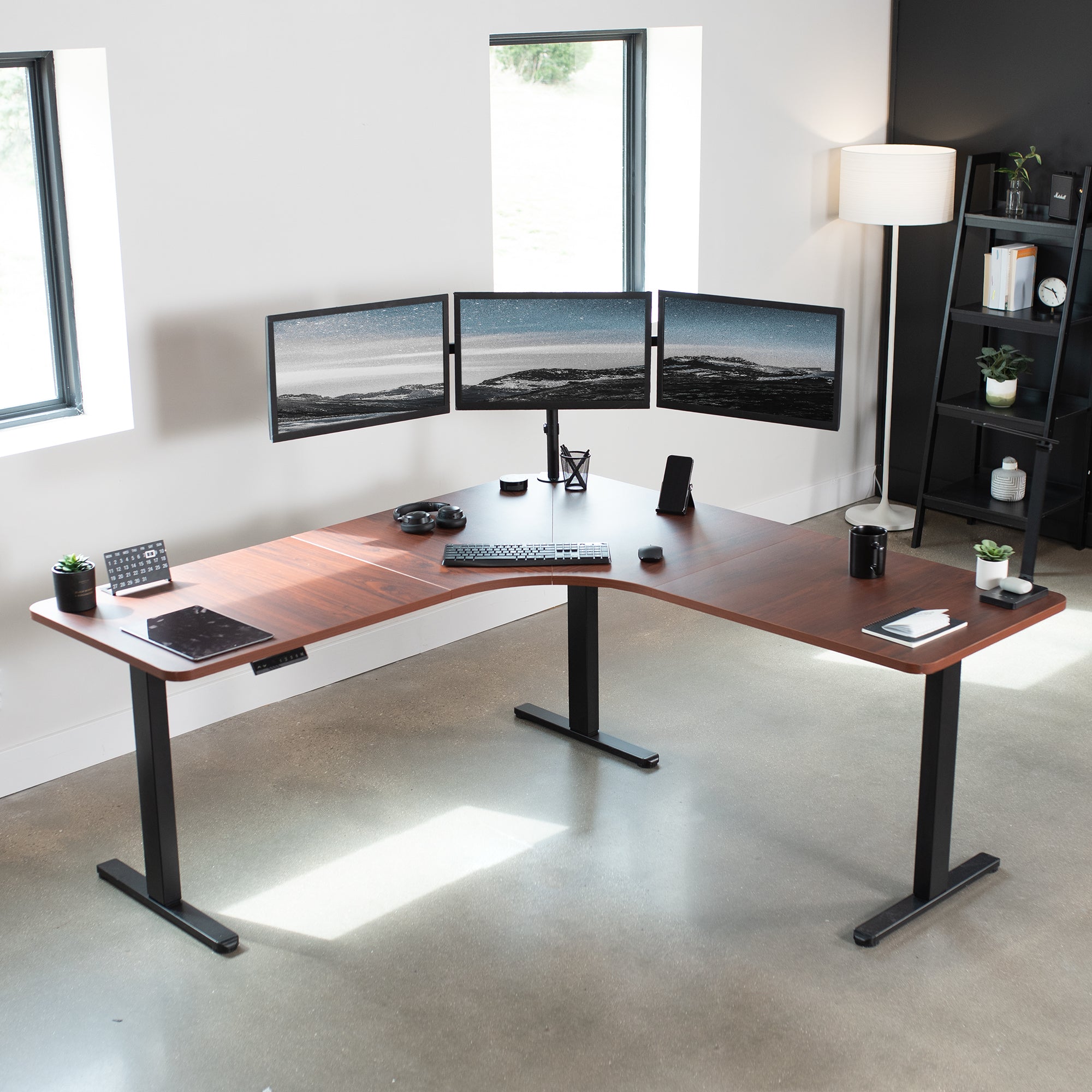 Built In Desk Corner L Shaped Desk With File Cabinet And Hutch, Home