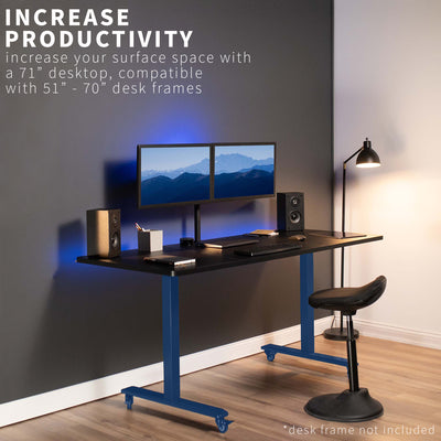 Durable sit-to-stand tabletop workstation with a sleek surface.
