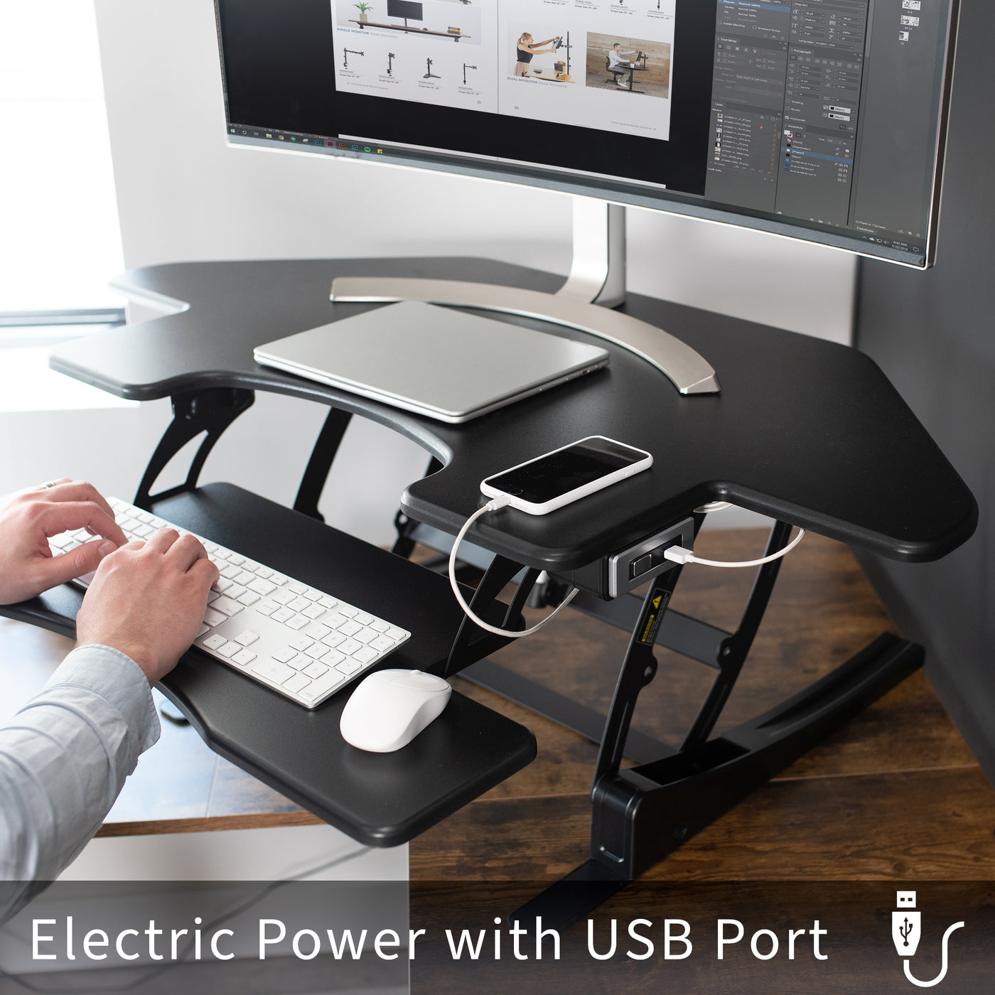 Standing Desk Converter – VIVO - desk solutions, screen mounting, and more