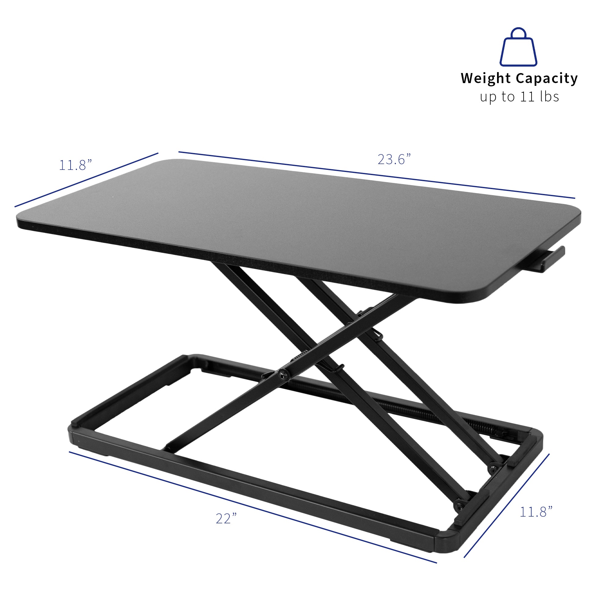 Utilize a keyboard riser to conveniently sit or stand while doing office work.