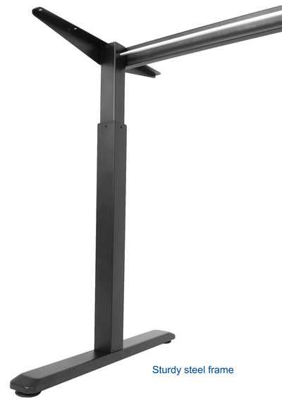 Black Manual Height Adjustable Stand Up Desk Frame Crank System