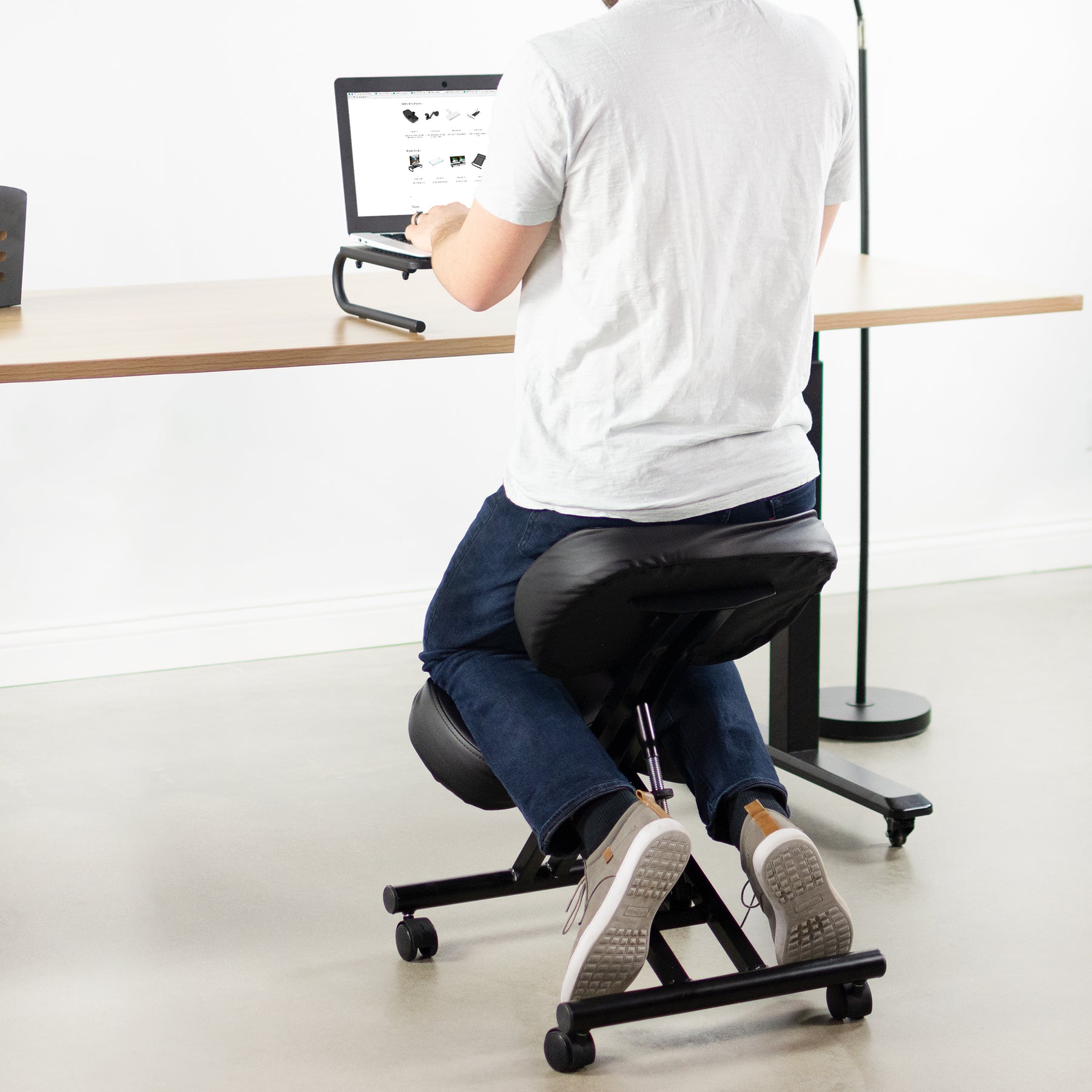 Adjustable Ergonomic Kneeling Chair with Back Support – VIVO - desk  solutions, screen mounting, and more