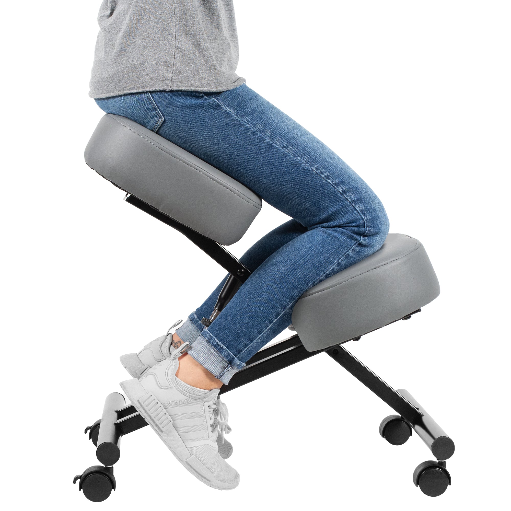 Adjustable Ergonomic Kneeling Chair VIVO desk solutions screen mounting and more