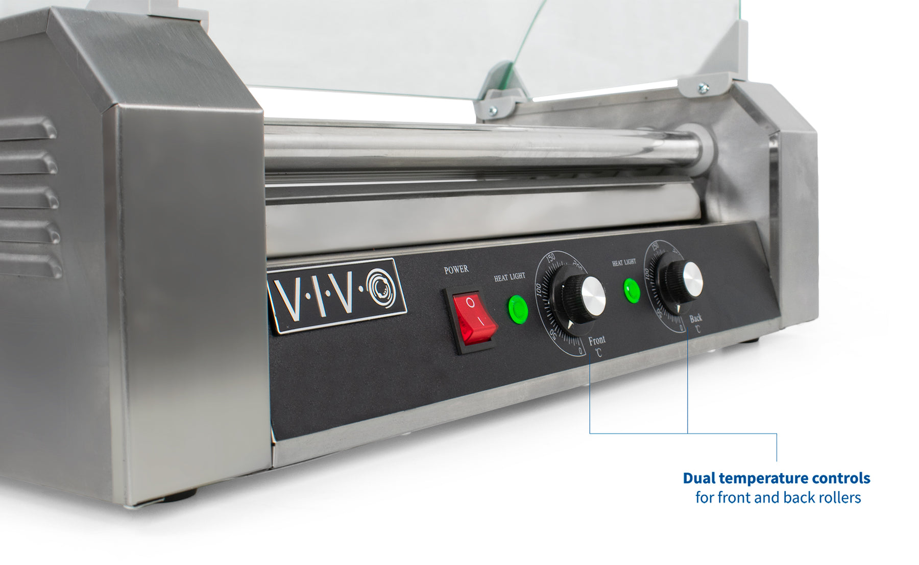 Five Roller Electric Hot Dog Machine with Sanitation Hood – VIVO