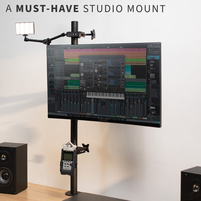 These clamp-on mounts are perfect for studio setups to mount most equipment.