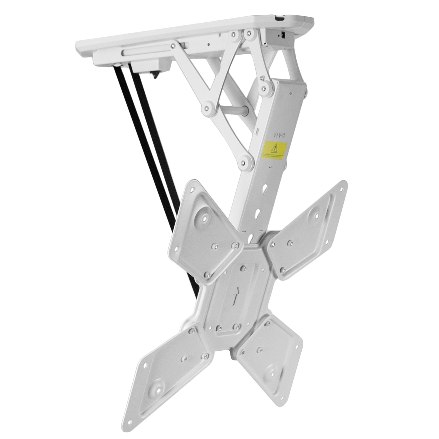 Vivo White Electric Motorized Flip Down Pitched Roof Ceiling TV Mount for 23 to 55 Screen (MOUNT-E-FD55W)