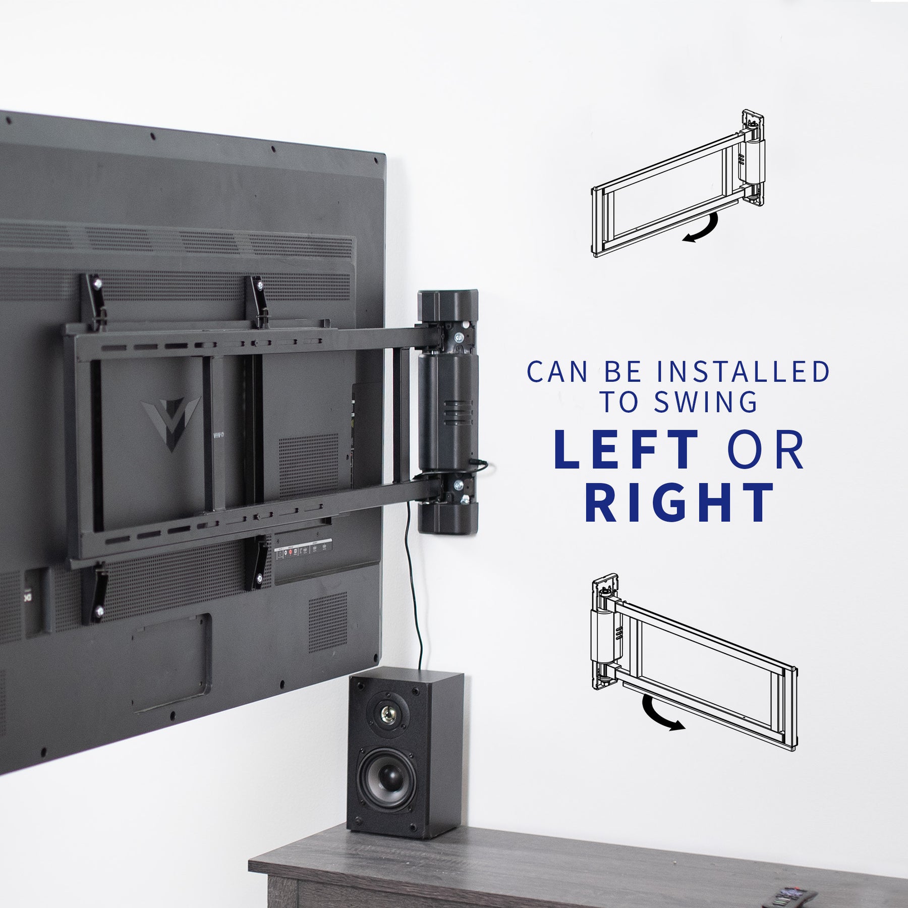 Electric Swing Wall Mount for 32” to 75” TVs – VIVO - desk solutions,  screen mounting, and more