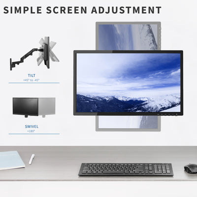 Premium Aluminum Single Monitor Wall Mount – VIVO - desk solutions, screen  mounting, and more