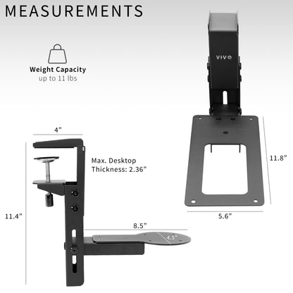 Steel Clamp-on Joystick and Throttle Mount Designed ONLY for Thrustmaster Hotas Warthog Dual Throttle System for Windows, Attaches to Desks up to 2.3 inches Thick