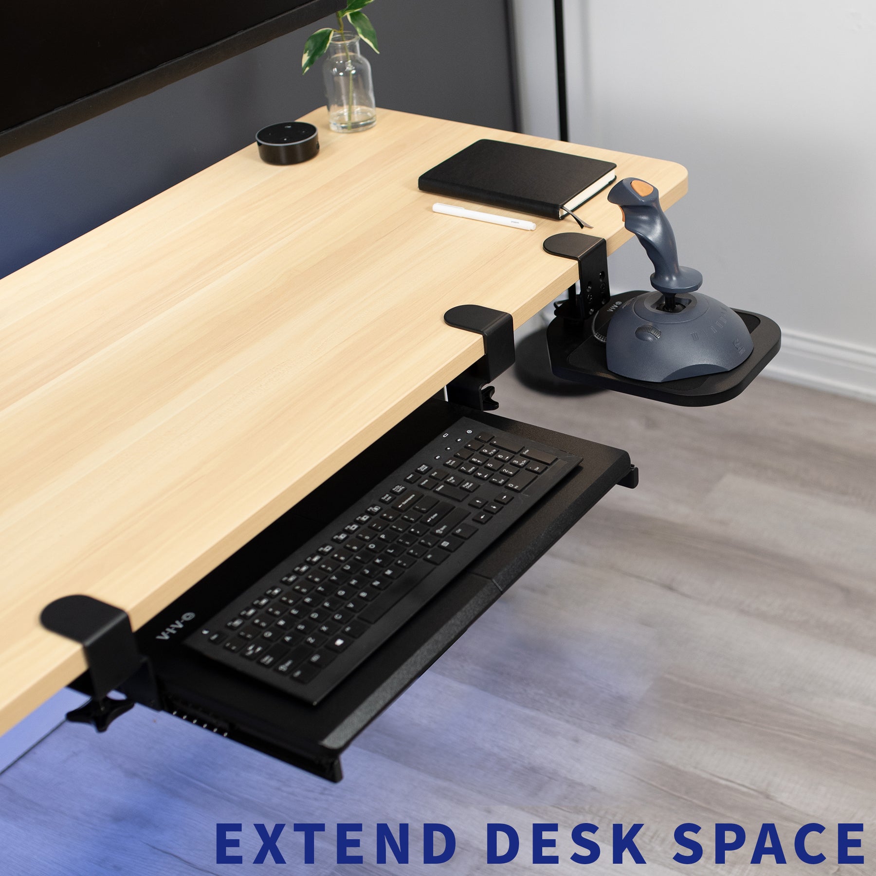 Black Office Chair Mounted Keyboard Tray – VIVO - desk solutions, screen  mounting, and more