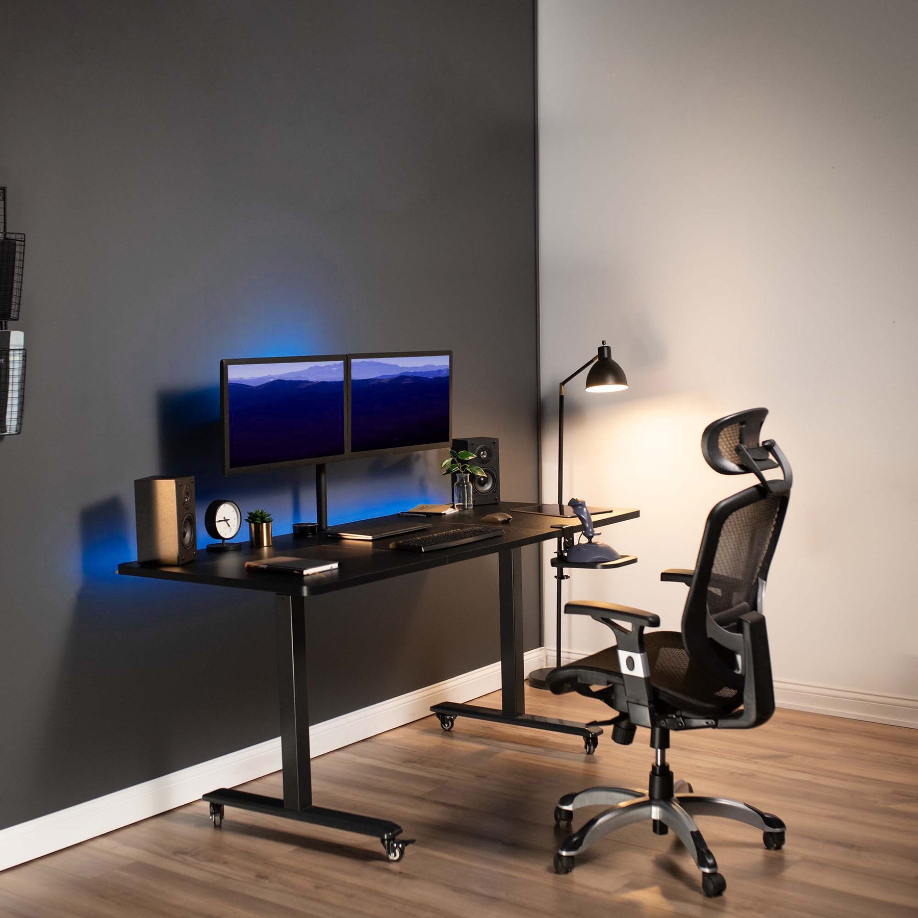 Black Office Chair Mounted Keyboard Tray – VIVO - desk solutions, screen  mounting, and more