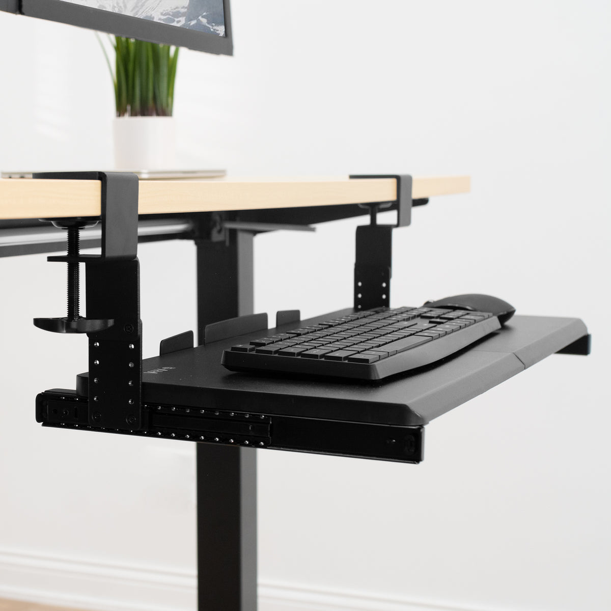 Keyboard Rack Mount Vertical Under Desk Keyboard Mount Kit KT1 Ergonomic Keyboard Tray Under Desk