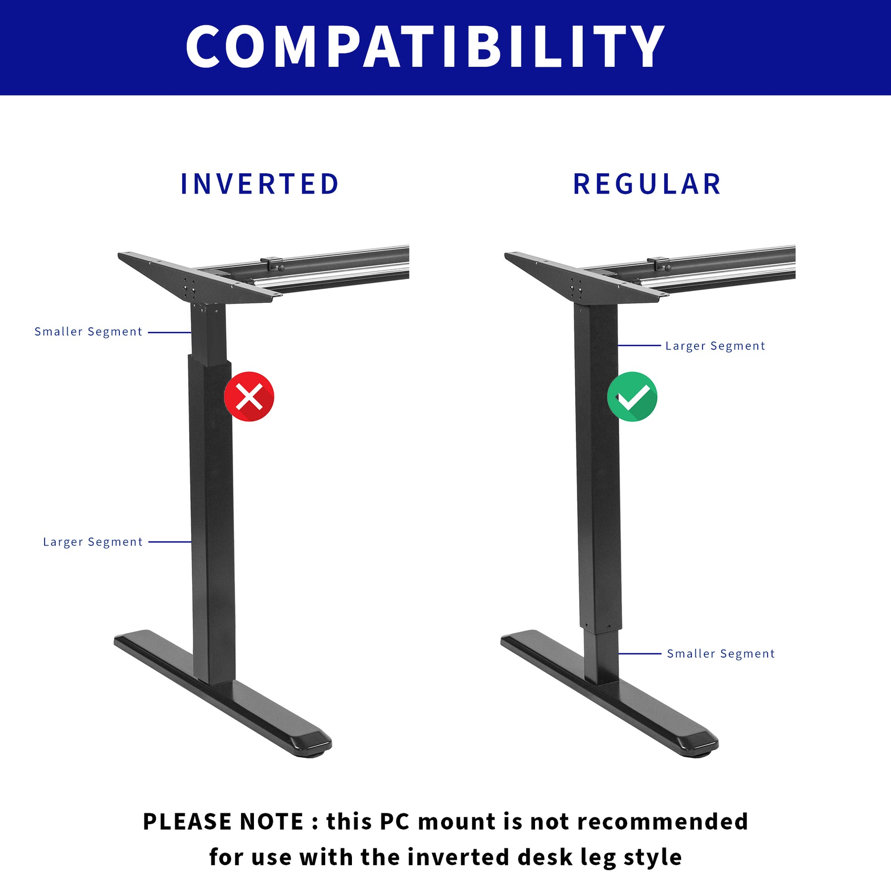 Leg Mount Under Desk Leg Clamp PC Mount – VIVO - desk solutions, screen mounting ...