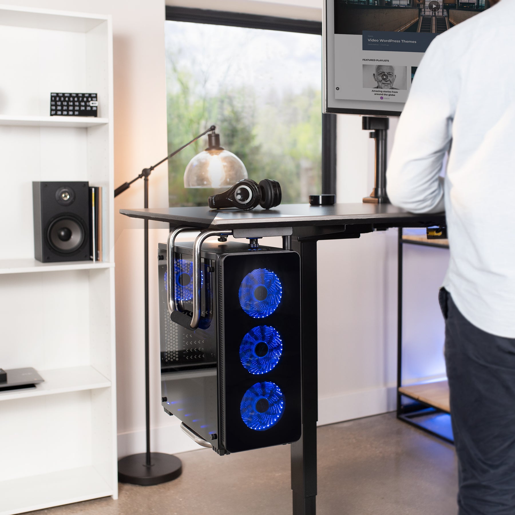 Heavy Duty Under Desk PC Mount – VIVO - desk solutions, screen mounting ...